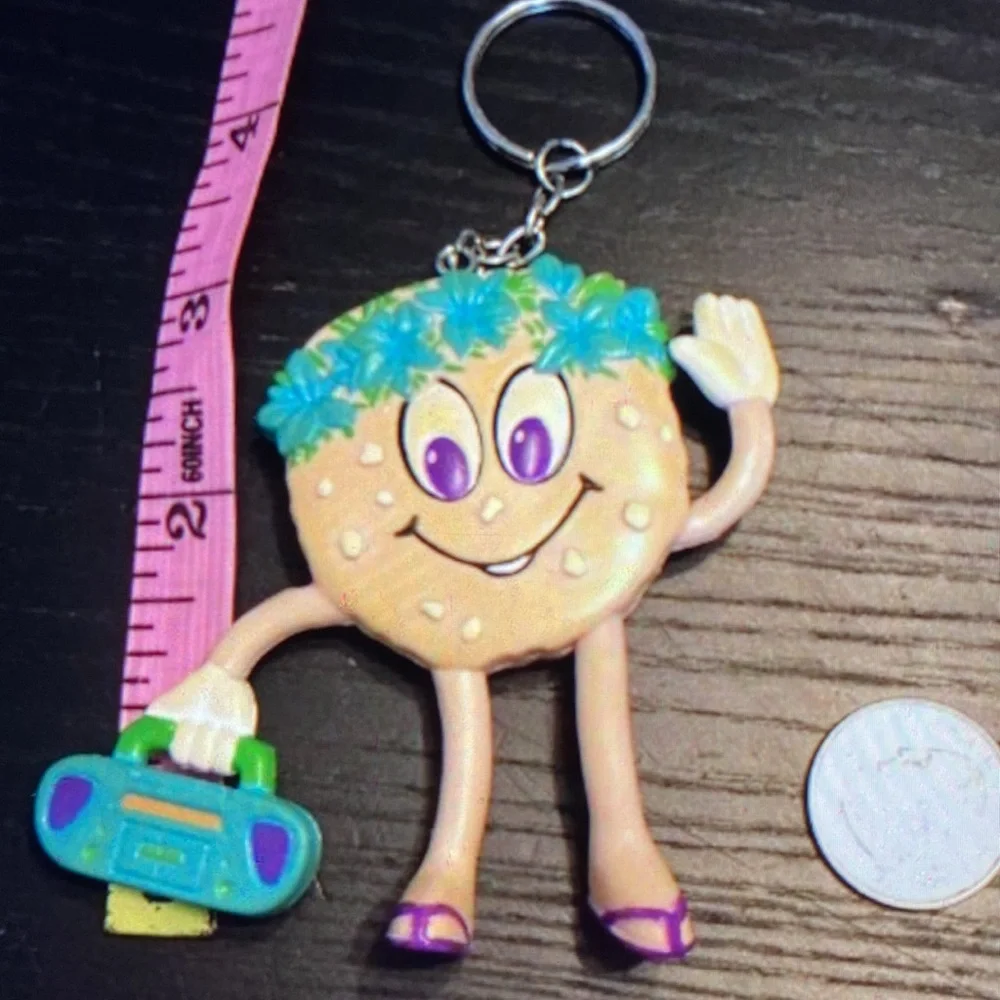 Vintage Bendy keychain 2000 aloha music boom box